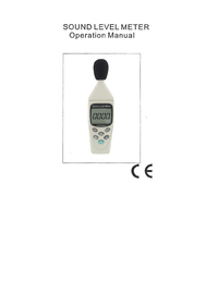 Thumbnail of document Manual - SM-100 Digital Sound Meter